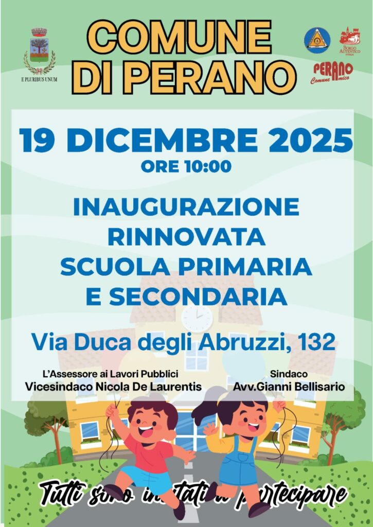 Inaugurazione rinnovata Scuola Primaria e Secondaria di Perano
