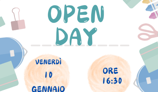 Locandina Open Day - 10 Gennaio 2025 - 16:30