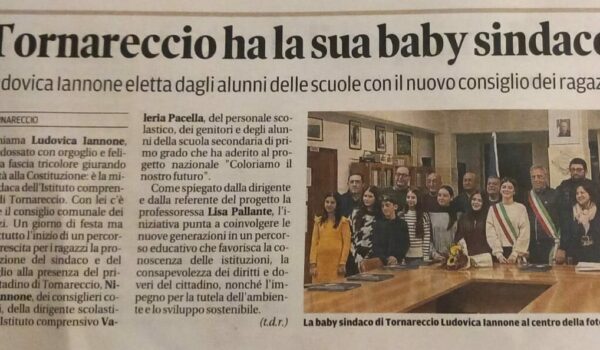 Tornareccio ha la sua baby sindaco - Articolo di giornale